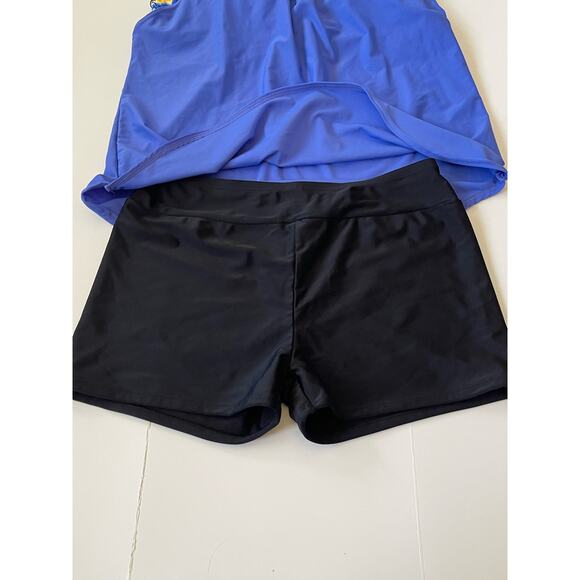 NWOT Women's Tank Top Tankini Swimsuit Rash Guard Set Large - Picture 7 of 10